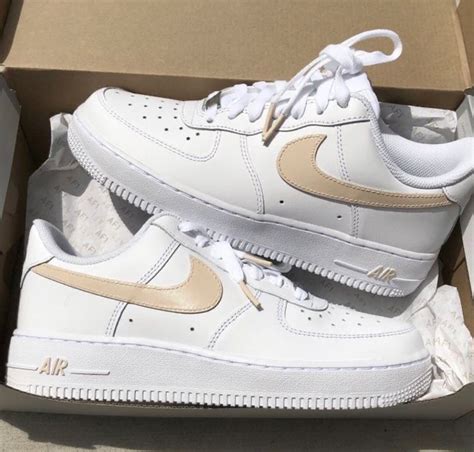 nike air force beige swoosh|black white air force 1.